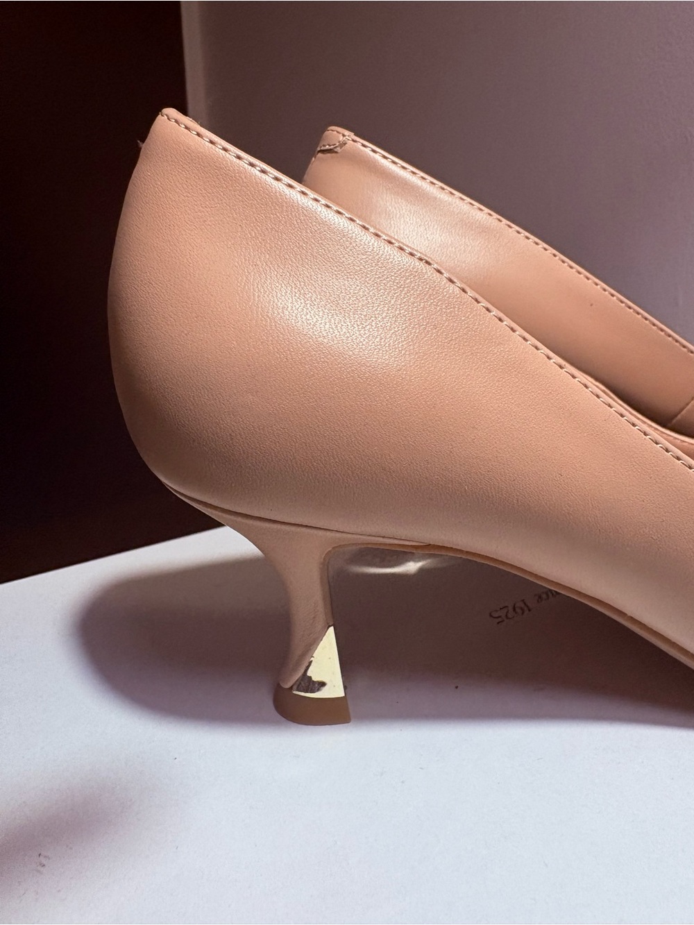 Nine West Nude Pointed-Toe Kitten Heel Pumps - Picture 5 of 7